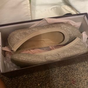 Rose gold valley flats with sparkles